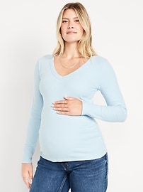 Image number 1 showing, Maternity Snug V-Neck T-Shirt