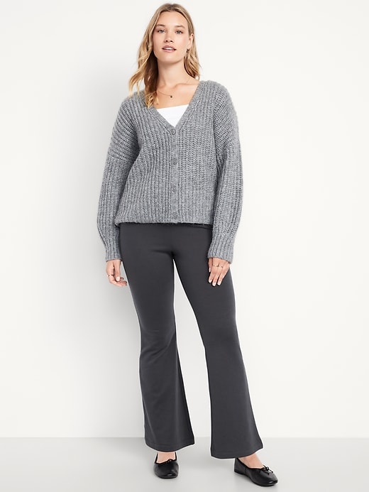 Image number 5 showing, High-Waisted Fleece-Lined Flared Leggings