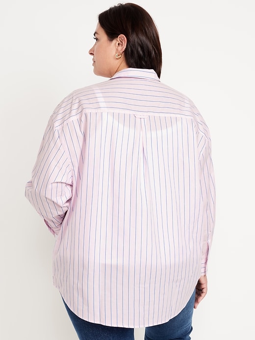 Image number 7 showing, Oversized Button-Down Boyfriend Shirt