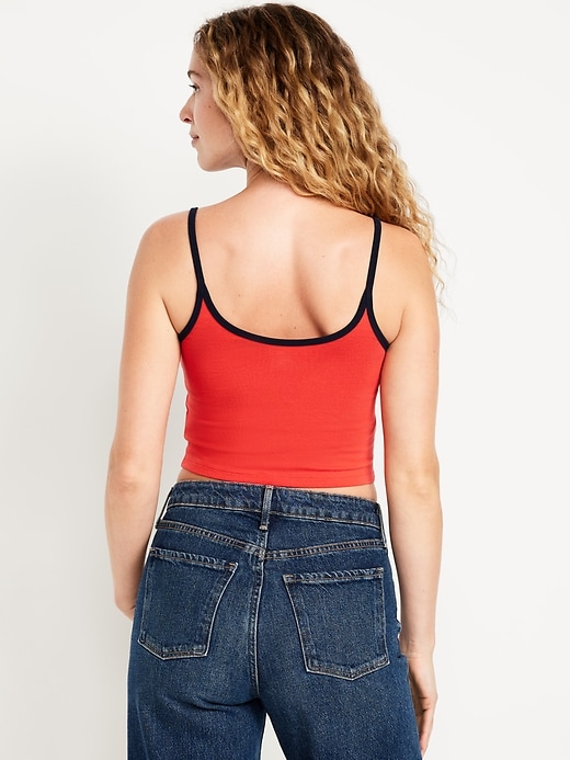 Image number 2 showing, Tipped Jersey Cropped Cami Top