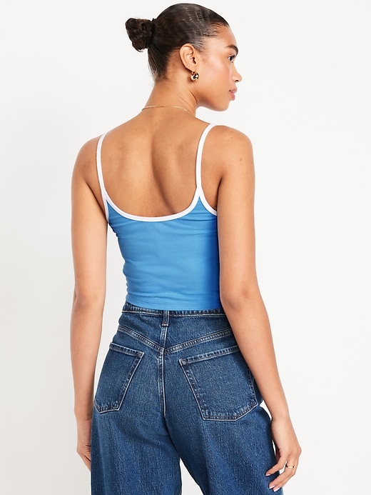 Image number 2 showing, Tipped Jersey Cropped Cami Top