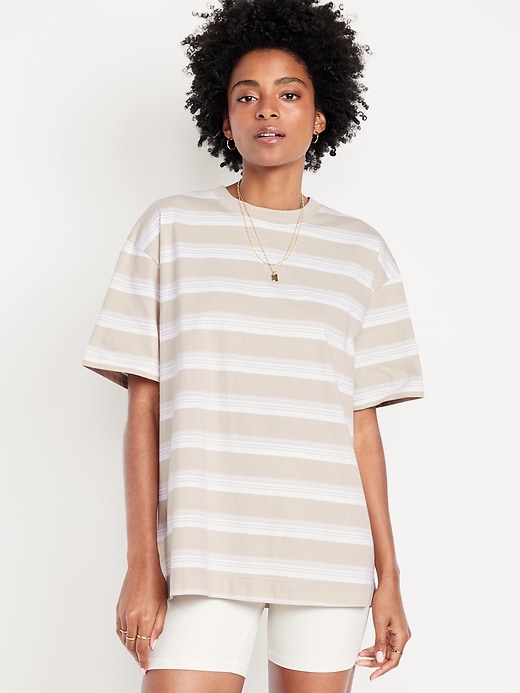 Image number 1 showing, Heavyweight Oversized Striped T-Shirt