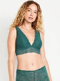 Image number 1 showing, V-Neck Lace Bralette