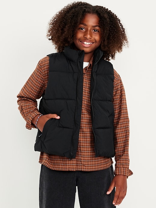 Image number 1 showing, Water-Resistant Quilted Puffer Vest for Boys