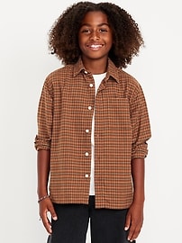 Image number 1 showing, Long-Sleeve Textured Plaid Pocket Shirt for Boys