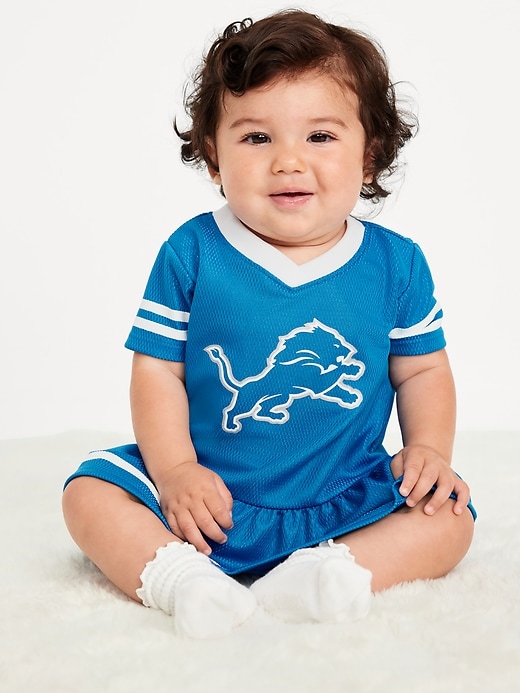 Image number 1 showing, NFL™ Detroit Lions™ Graphic Mesh Dress and Shorts Set for Baby