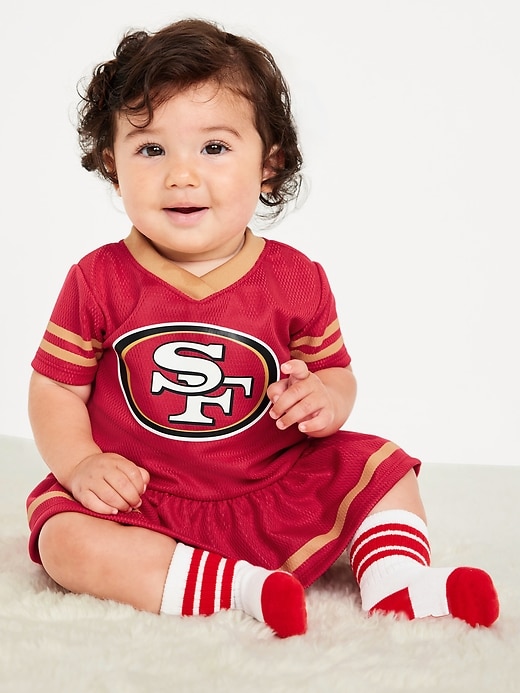 Image number 1 showing, NFL™ San Francisco 49ers™ Graphic Mesh Dress and Shorts Set for Baby