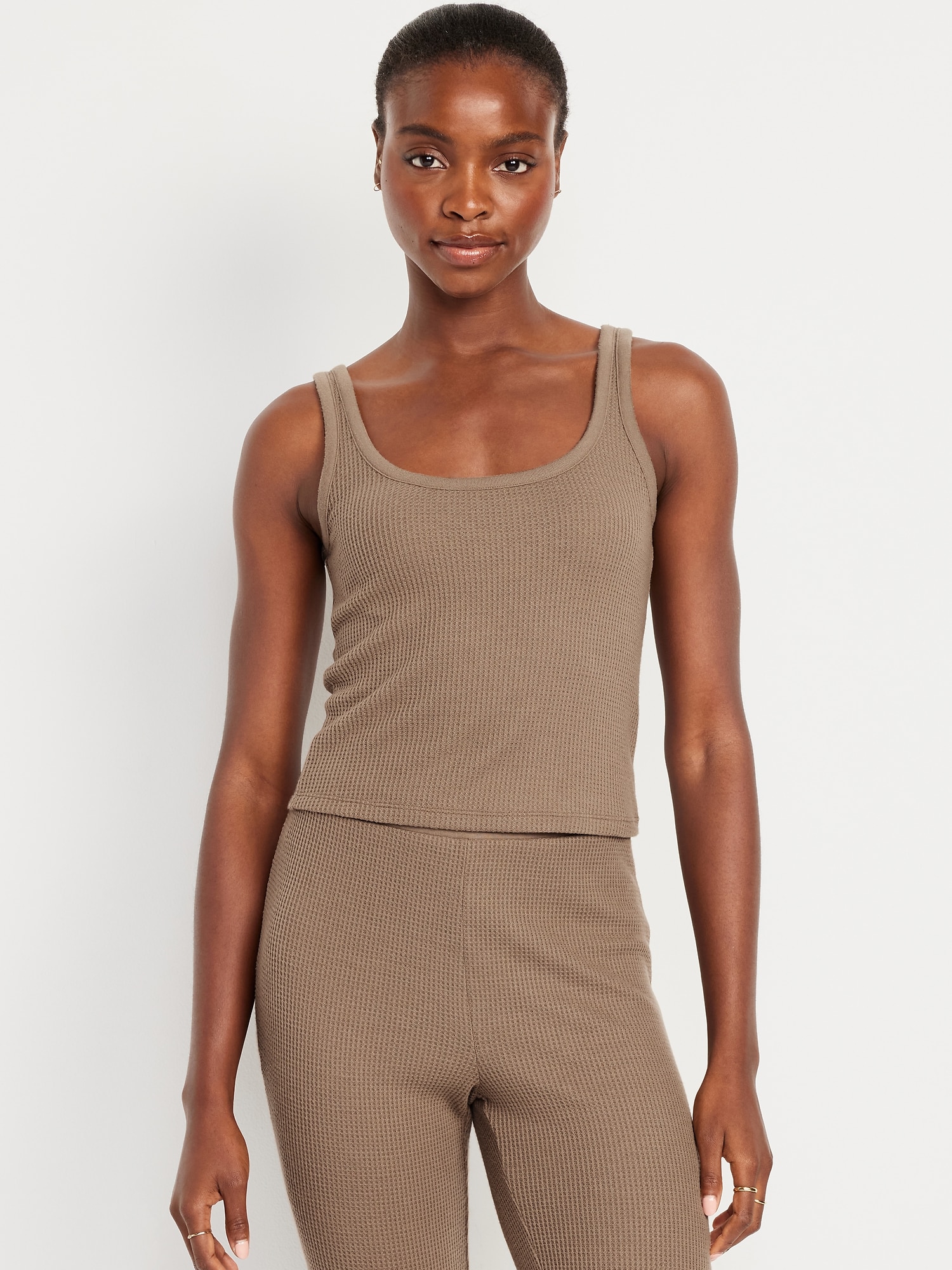 Cozy Waffle Pajama Tank Top