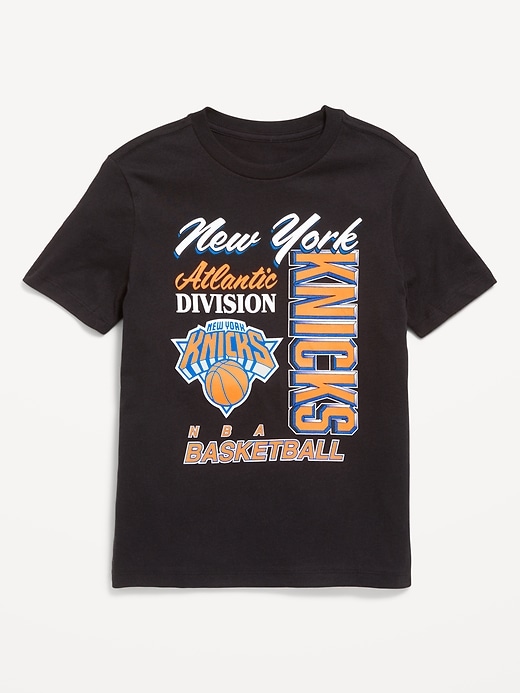 Image number 1 showing, NBA© New York Knicks© Gender-Neutral Graphic T-Shirt for Kids