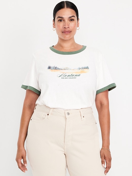 Image number 7 showing, EveryWear Graphic Ringer T-Shirt