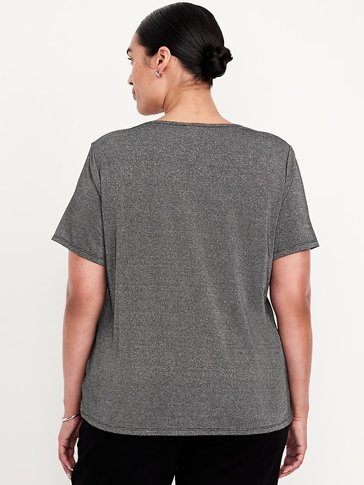Image number 7 showing, Luxe Crew-Neck Shine T-Shirt