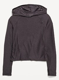Image number 4 showing, CloudMotion Side-Ruched Performance Hoodie for Girls