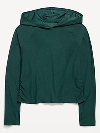 Image number 3 showing, CloudMotion Side-Ruched Performance Hoodie for Girls