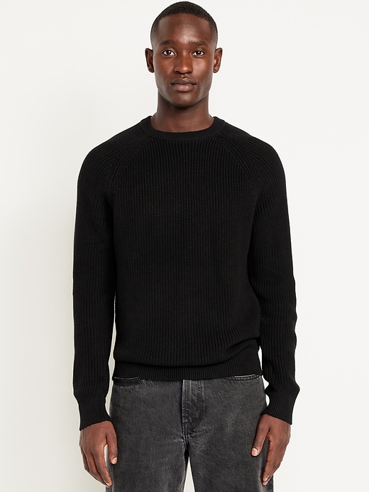 Image number 1 showing, Crew-Neck Shaker-Stitch Sweater
