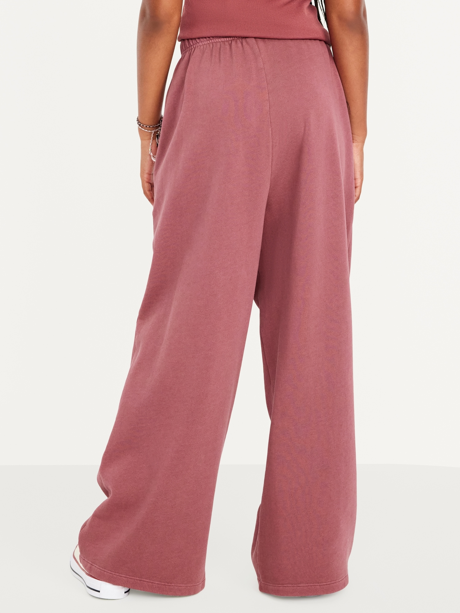 Baggy Fleece Straight-Leg Sweatpants for Girls