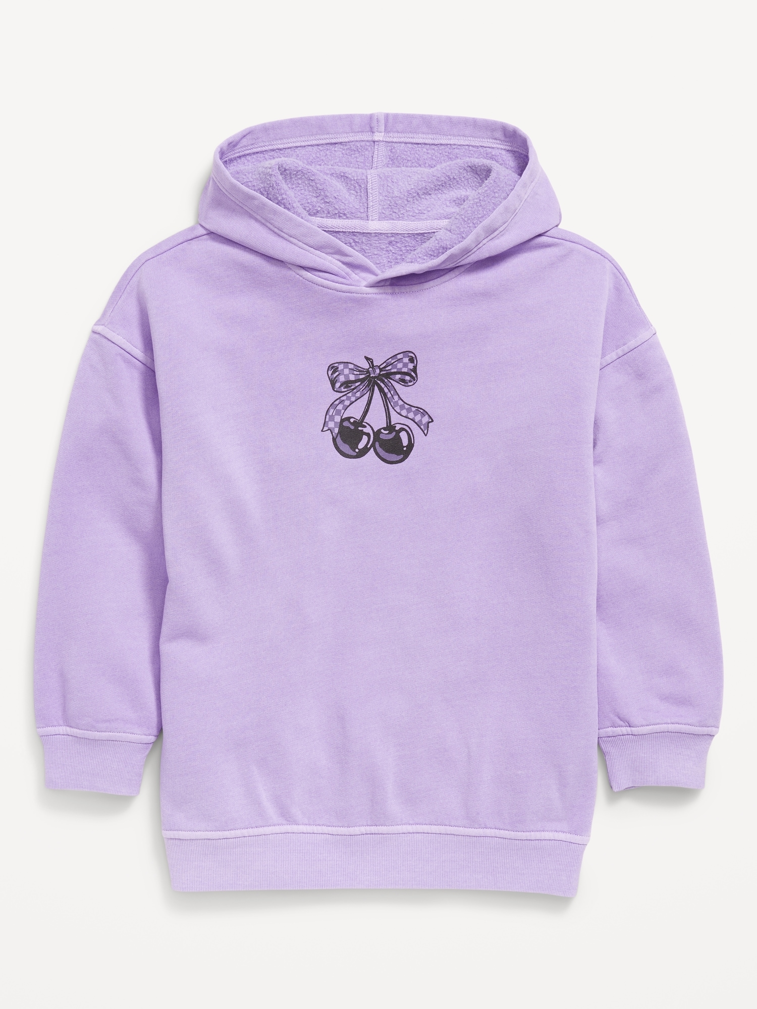 Oversized Graphic Tunic Pullover Hoodie for Girls