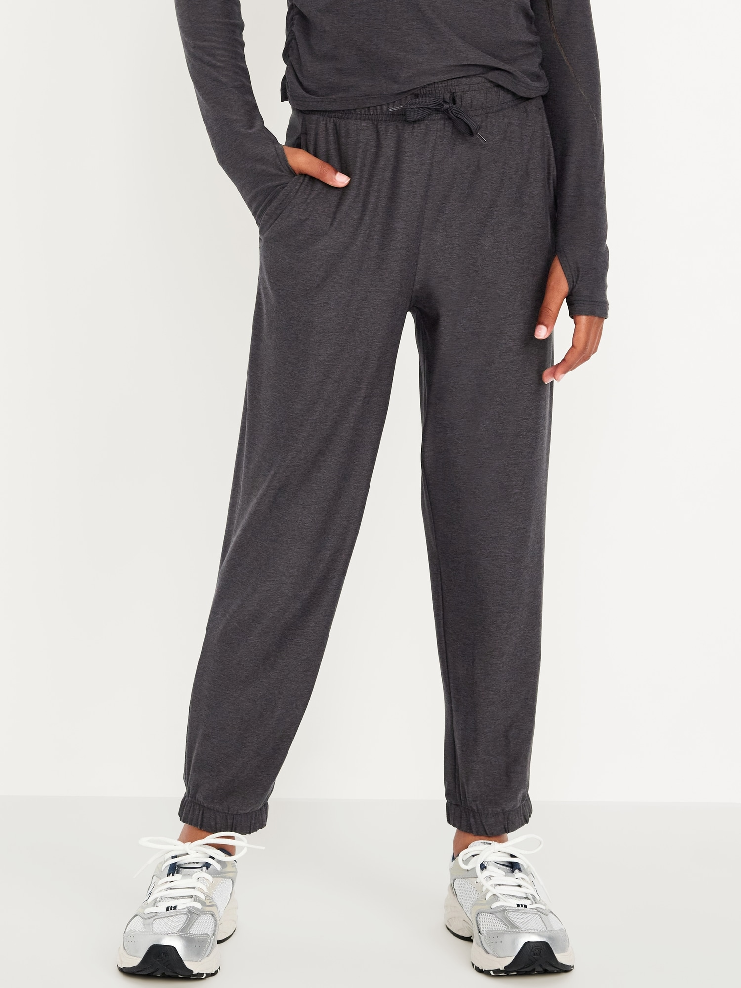 CloudMotion High-Waisted Jogger Sweatpants for Girls