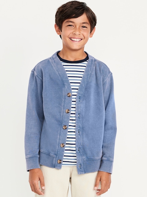 Loose Fleece Cardigan Sweater for Boys - South Wind