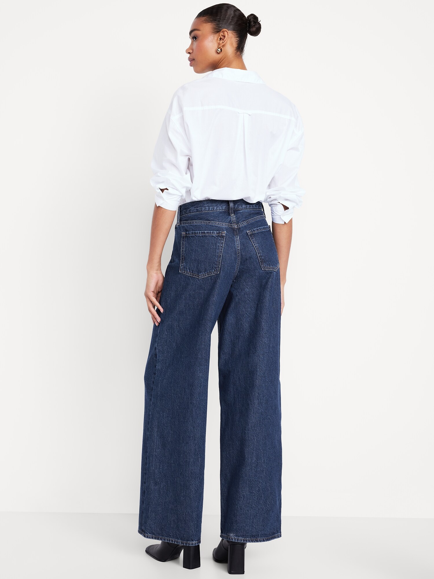 Женские джинсы Old Navy Mid-Rise Wow Baggy Wide-Leg, цвет: Celestia — фото 3
