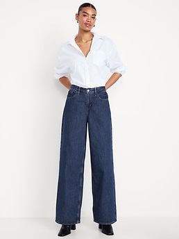Mid-Rise Wow Baggy Wide-Leg Jeans - image 3