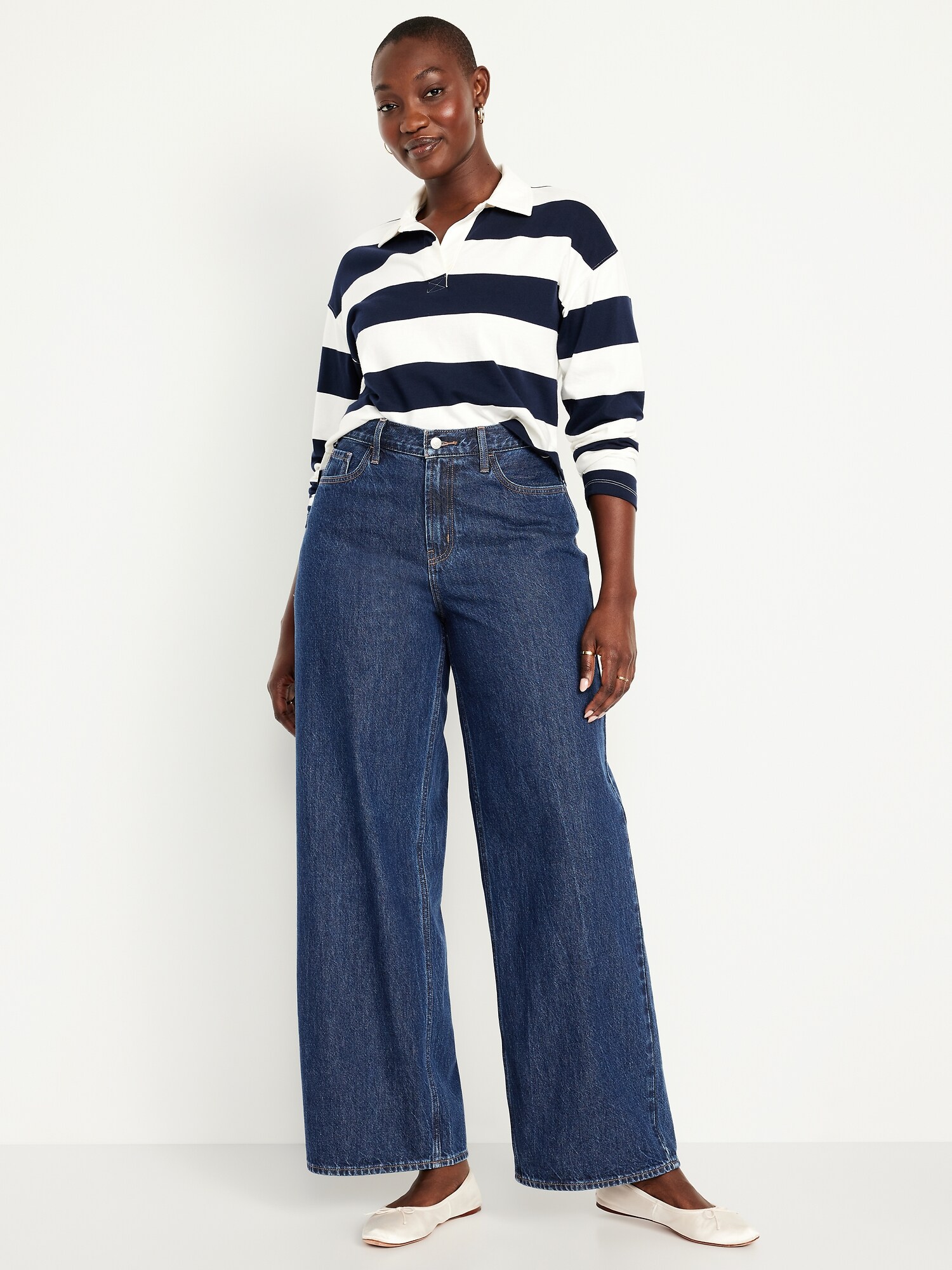 Женские джинсы Old Navy Mid-Rise Wow Baggy Wide-Leg, цвет: Celestia — фото 6