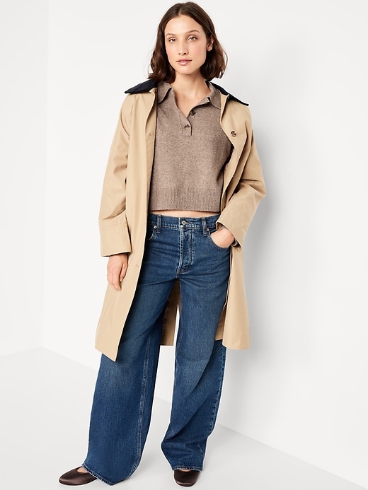 Image number 3 showing, SoSoft Cropped Polo Sweater