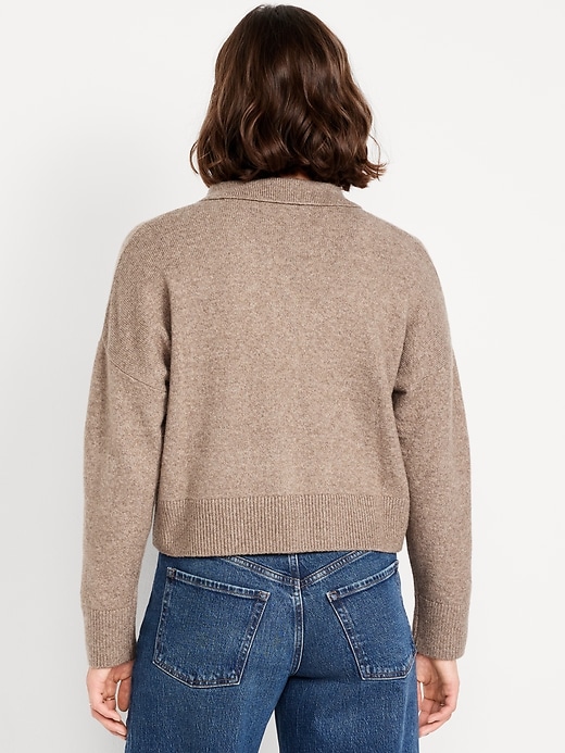 Image number 2 showing, SoSoft Cropped Polo Sweater