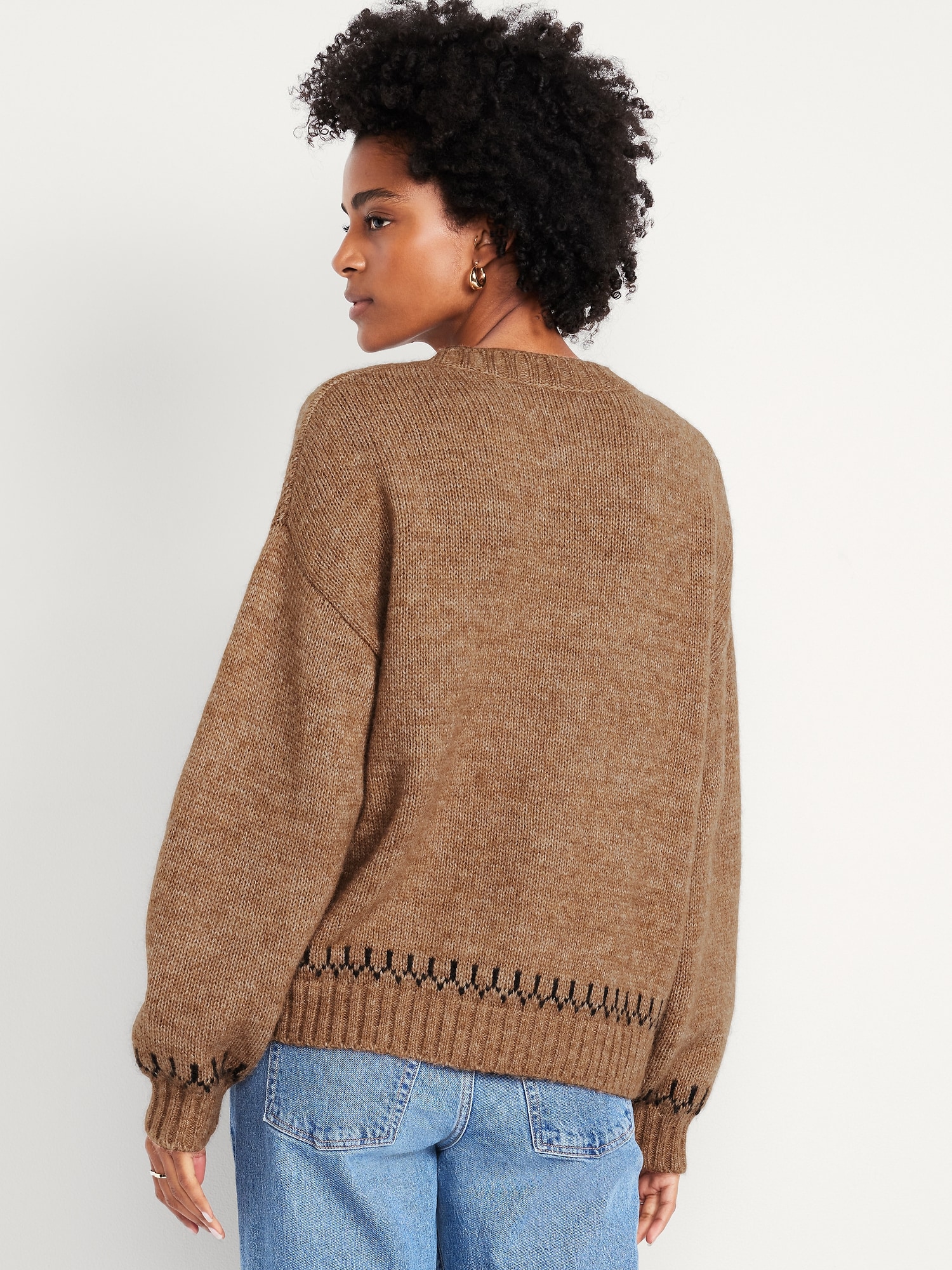 Wool-Blend Cardigan Sweater