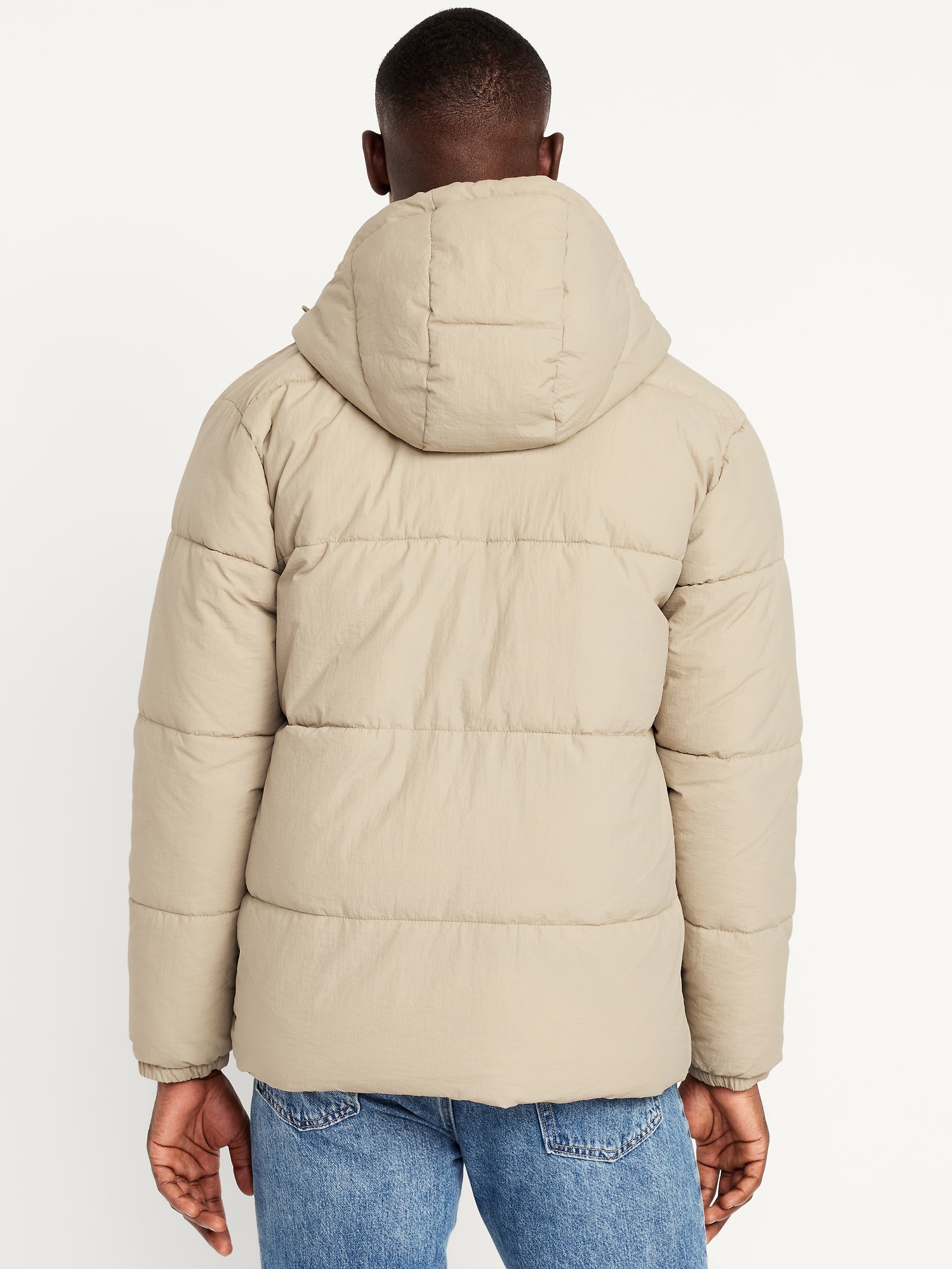 Water-Resistant Hooded Puffer Jacket