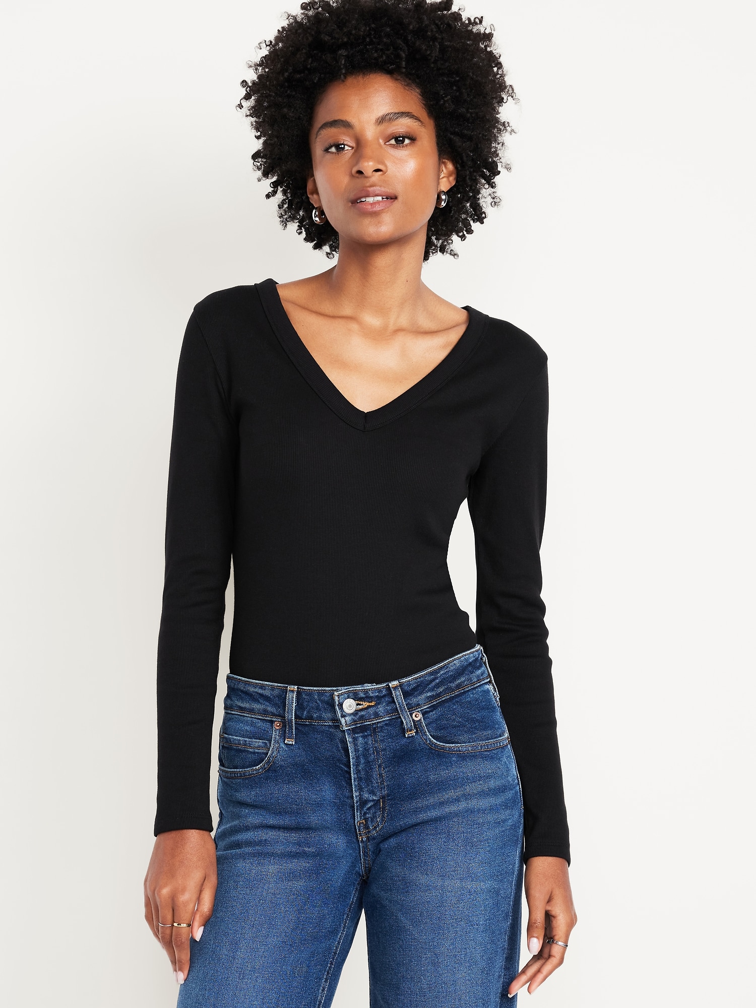 Cozy Snug Long-Sleeve V-Neck T-Shirt
