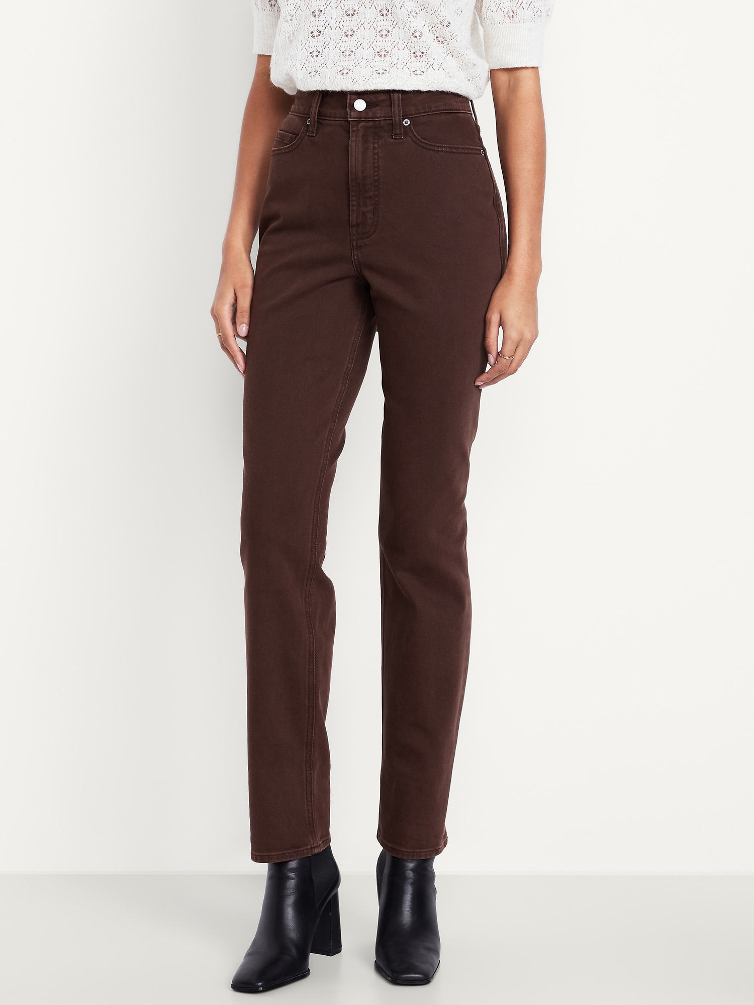 Extra High-Waisted Straight Jeans