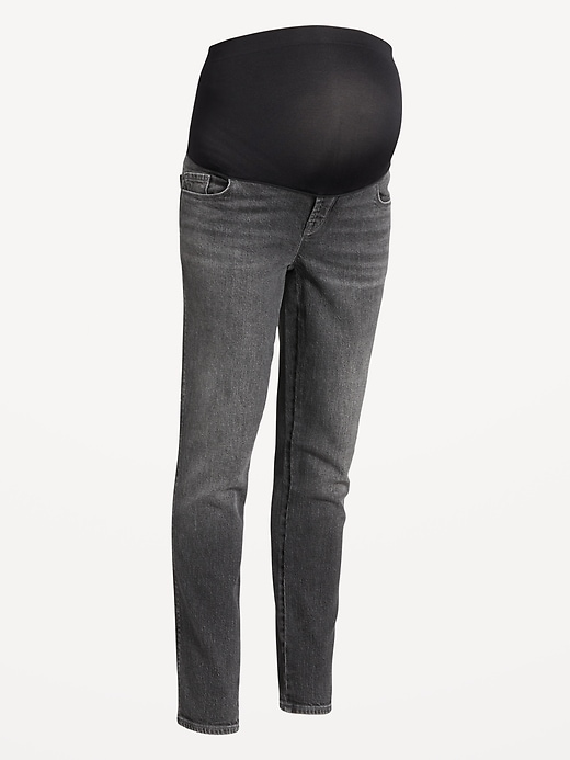 Image number 4 showing, Maternity Full-Panel Vintage Slim Jeans