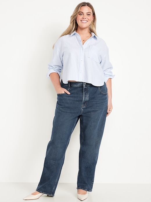 Image number 9 showing, Mid-Rise Slouchy Straight Jeans