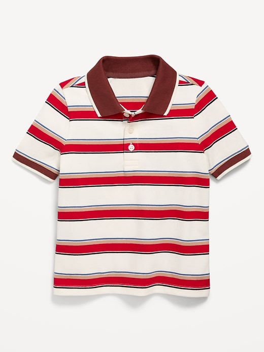 Image number 1 showing, Short-Sleeve Striped Pique Polo Shirt for Toddler Boys