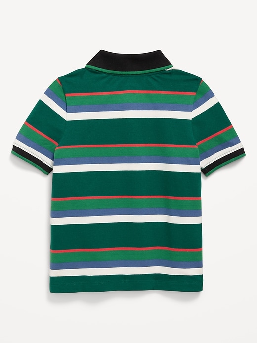 Image number 2 showing, Short-Sleeve Striped Pique Polo Shirt for Toddler Boys