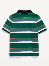 Image number 2 showing, Short-Sleeve Striped Pique Polo Shirt for Toddler Boys