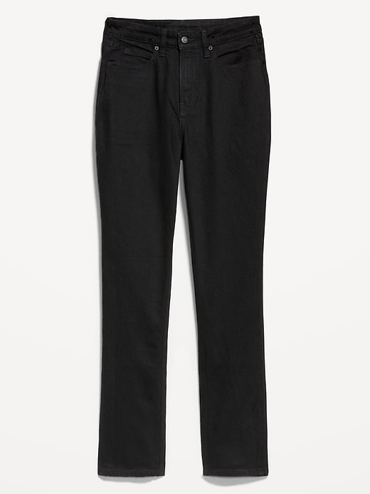 Image number 1 showing, Curvy Extra High-Waisted Straight Jeans