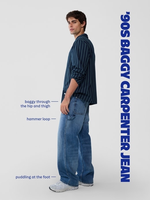 Image number 6 showing, 90's Baggy Carpenter Jeans