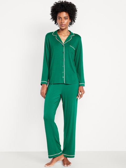 Sunday Sleep Knit Jersey Pant Set - Botanica