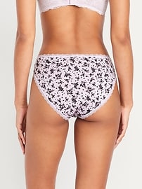 Image number 2 showing, High-Waisted Lace-Trim Bikini Underwear