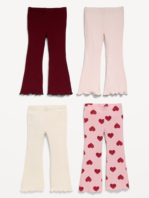 Image number 3 showing, Ribbed Flare-Leg Leggings 4-Pack for Toddler Girls