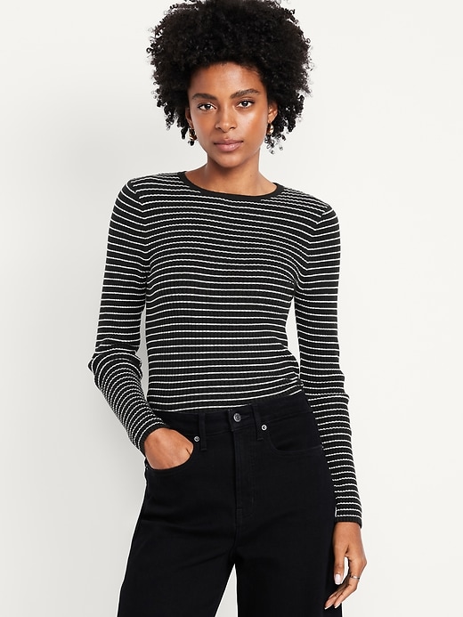 Image number 1 showing, SoSoft Lite Ribbed Crew-Neck Sweater