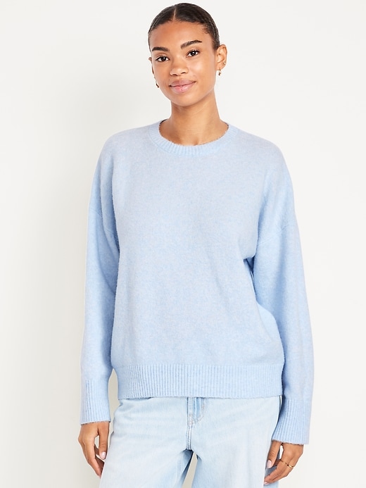Image number 1 showing, Cozy Wool-Blend Crew-Neck Sweater