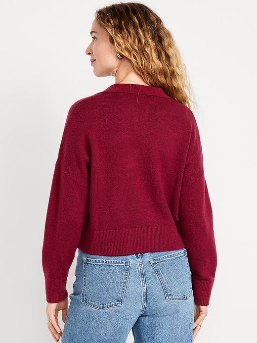 Image number 2 showing, SoSoft Cropped Polo Sweater
