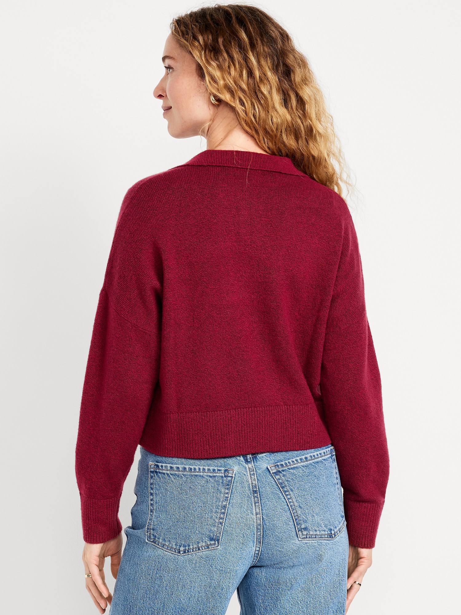 SoSoft Cropped Polo Sweater
