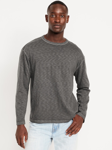 Heavyweight Slub-Knit T-Shirt - Gray