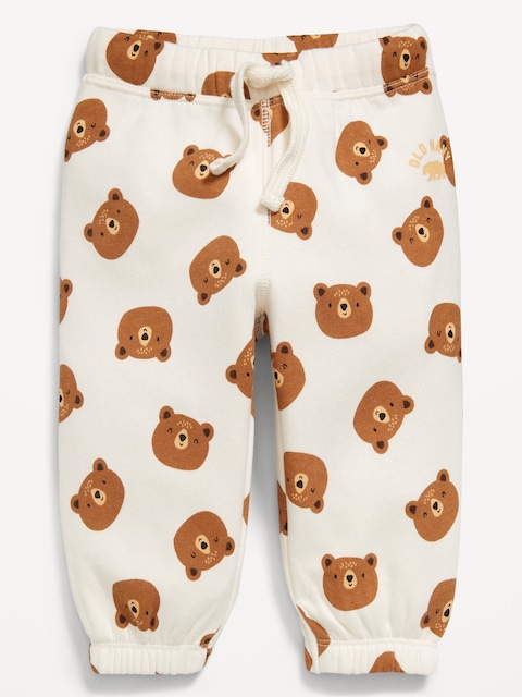 Logo-Graphic Sweatpants for Baby - Brown Bear