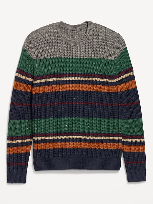 Image number 4 showing, Wool-Blend Crew-Neck Striped Sweater