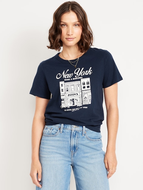EveryWear Crew-Neck Graphic T-Shirt - In The Navy
