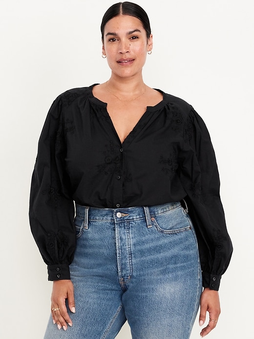 Image number 6 showing, Button-Down Embroidered Top